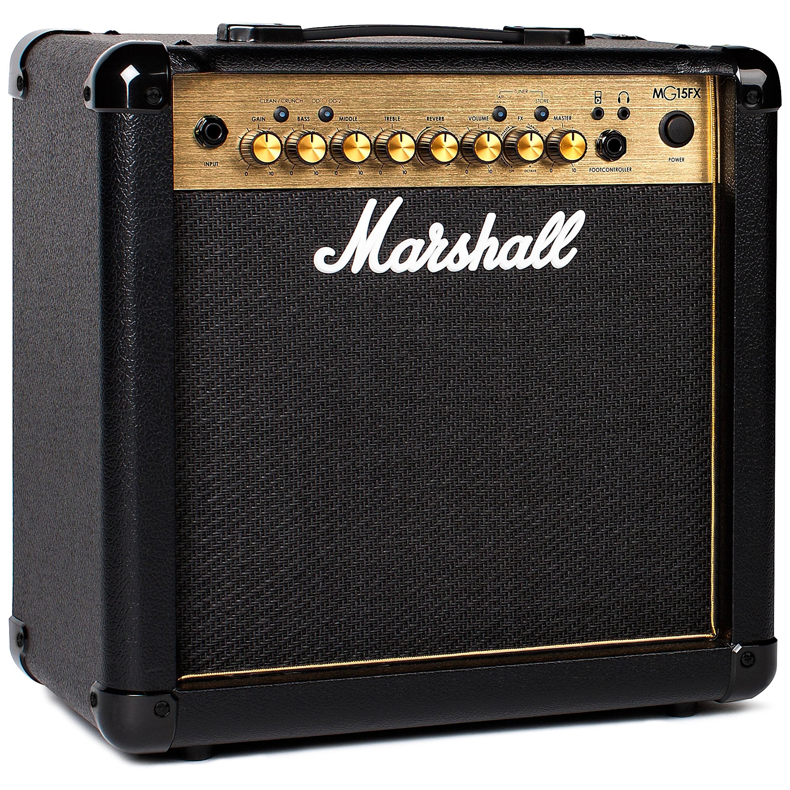 Marshall Mg15Gfx Amplificatore Combo per Chitarra Con Effetti Incorporati, Amplificatore per Esercizi Adatto per Chitarra Elettrica, Nero e Oro