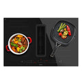 Cecotec Piastra a induzione 2 fuochi con estrattore integrato Bolero Squad IH 4800 FullFlex80. Potenza massima 7400 W, 15 livelli, booster, basso consumo, timer, controllo tattile, filtri al carbonio
