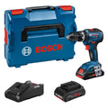 Bosch Professional 06019H5304 Trapano a Percussione Gsb 18V-55, 2X4.0Ah Batterie + Caricatore, 18 Volt, Diametro Foro in Muratura: 10 mm, in L-Boxx, 18 V, Blu