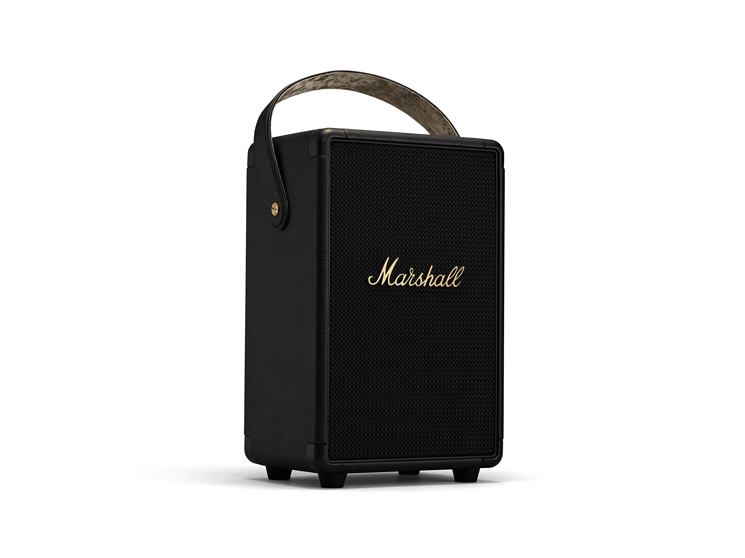 Marshall Tufton - Altoparlante portatile Bluetooth per esterni, impermeabile, IPX2, colore: nero e ottone