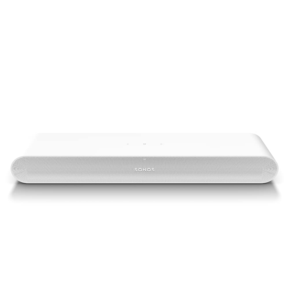 Sonos Ray - Soundbar HD Compatta Smart per Tv, Suono Blockbuster, Wi-Fi, per Film, Musica, Videogiochi, Compatibile con Airplay 2, Amazon Alexa e Google Assistant, Bianco