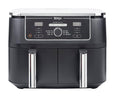 Ninja Foodi Max Dual Zone Friggitrice ad Aria digitale, 2 Cestelli Antiaderenti, 9.5L, 6 in 1, Massima Croccantezza, Frigge Senza Olio, Arrostisce, Cottura Forno, Disidrata, 8 Porzioni, Nero, AF400EU