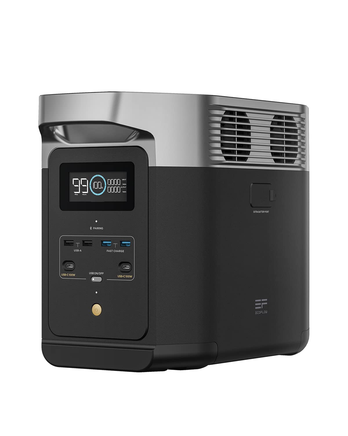 Centrale Elettrica Portatile EcoFlow DELTA 2 con capacità espandibile da 1 a 3 kWh, batteria LFP, ricarica rapida, generatore solare per alimentazione domestica di emergenza, campeggio e camper