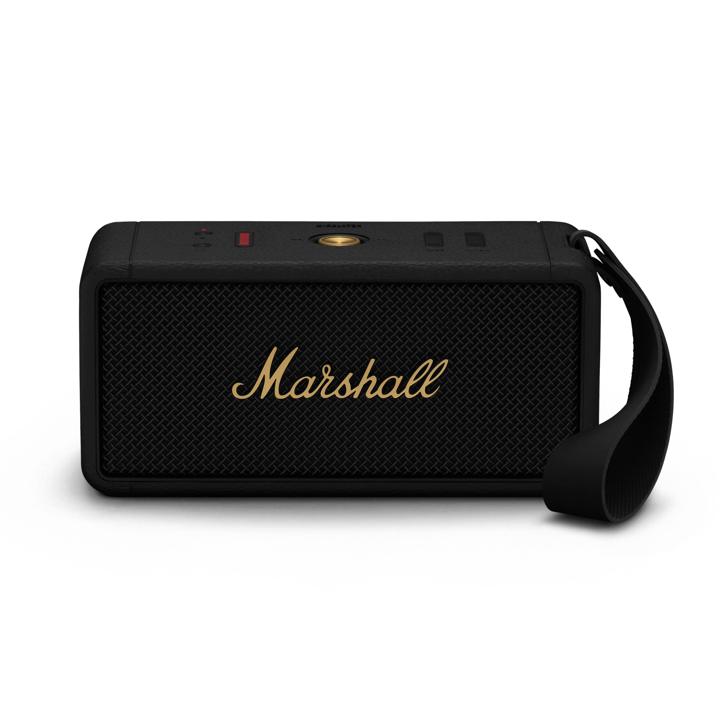 Marshall Middleton Altoparlante Bluetooth portatile senza fili - 20+ ore di riproduzione portatile - Impermeabile IP67 - Nero  Ottone