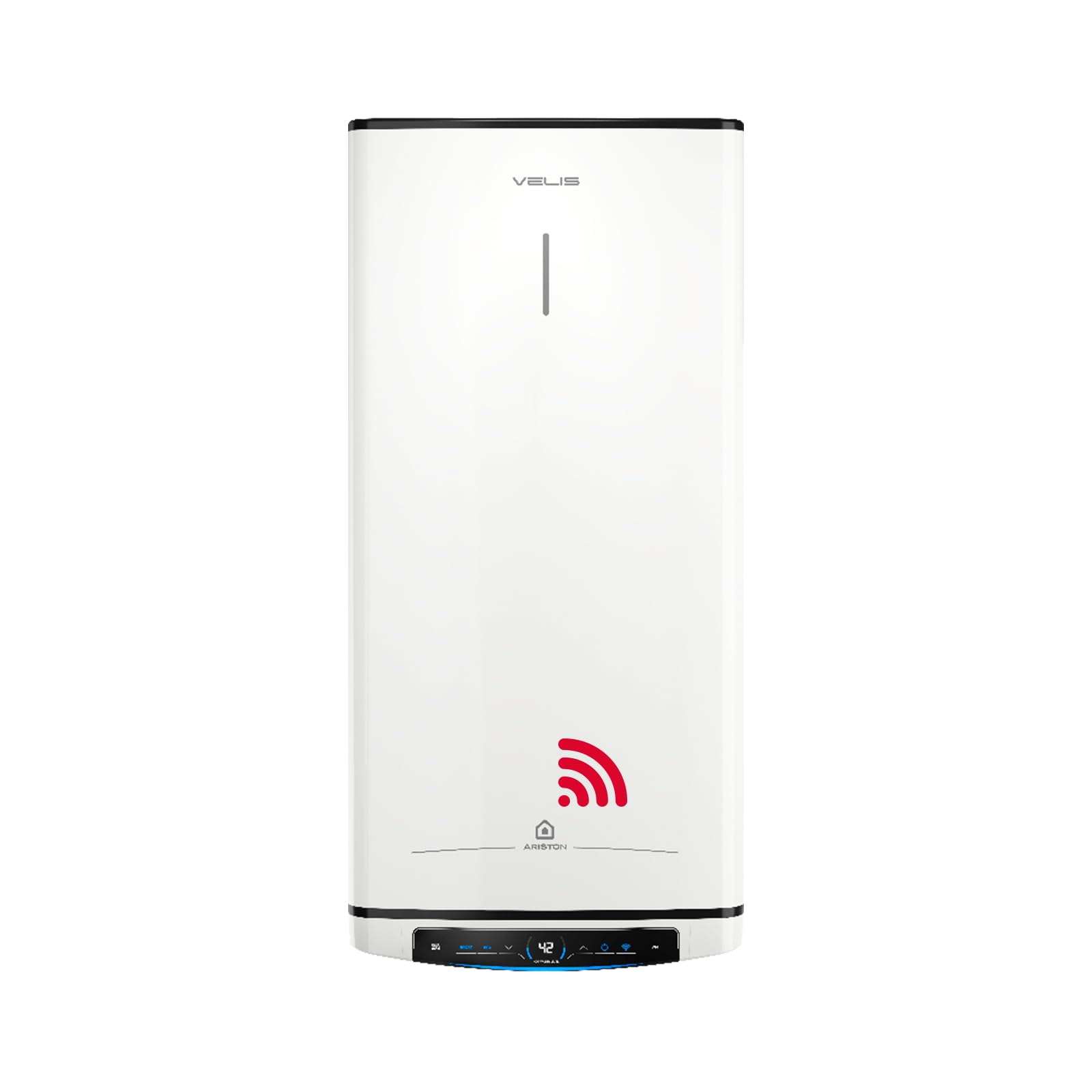 Ariston Velis Pro Wifi - Scaldabagno elettrico a basso consumo multiposizione termico elettrico 100 L piatto con Wifi e funzione ECO-EVO 127,2 x 27,5 x 51,1 cm per installazione in Spagna
