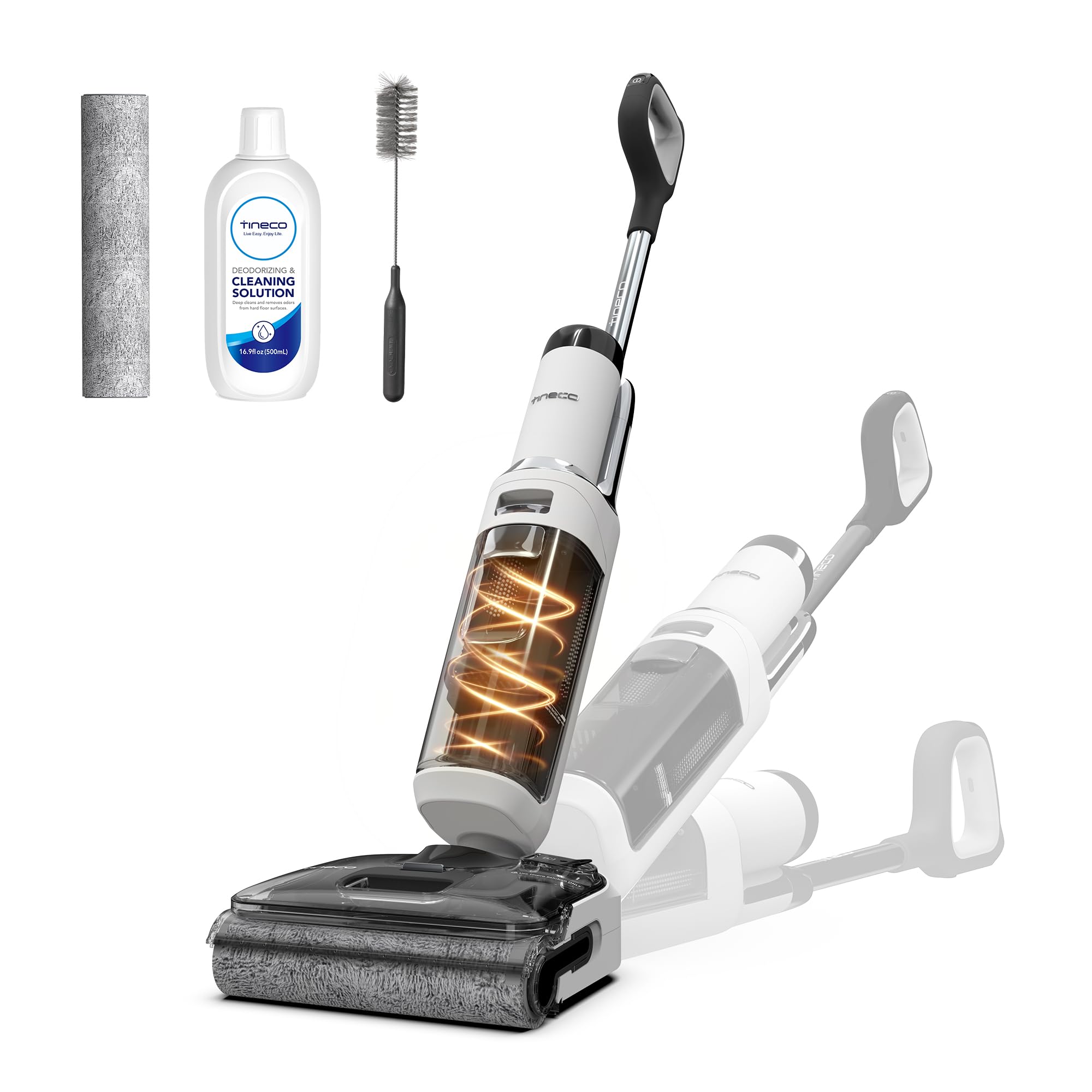 Tineco FLOOR ONE STRETCH S6 aspirapolvere a secco e umido, inclinazione fino a 180°, design compatto 13 CM autopulente e con asciugatura veloce a 70°C, pulizia dei bordi su ambo i lati