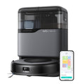 eufy robot aspirapolvere lavapavimenti con mappatura Omni C20 con stazione tutto in uno, svuotamento auto, lavaggio e asciugatura auto, 8,5 cm, design ultra piatto, 7.000 Pa, potente aspirapolvere