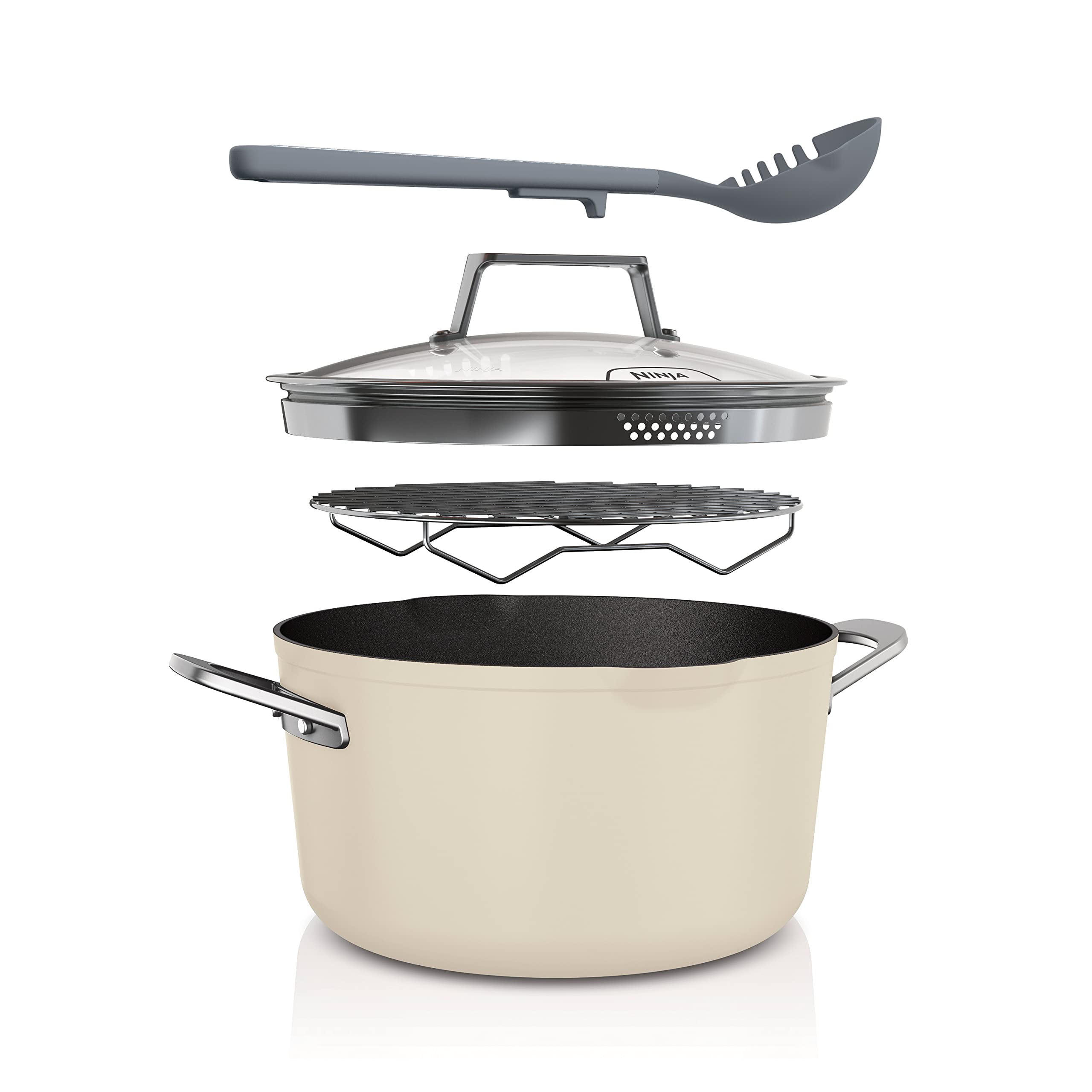 Ninja Foodi PossiblePot 8 in 1 - Griglia per tostatura e cottura a vapore con coperchio in vetro da 6,6 l, compatibile con induzione, utilizzabile in forno fino a 260 °C, lavabile in lavastoviglie