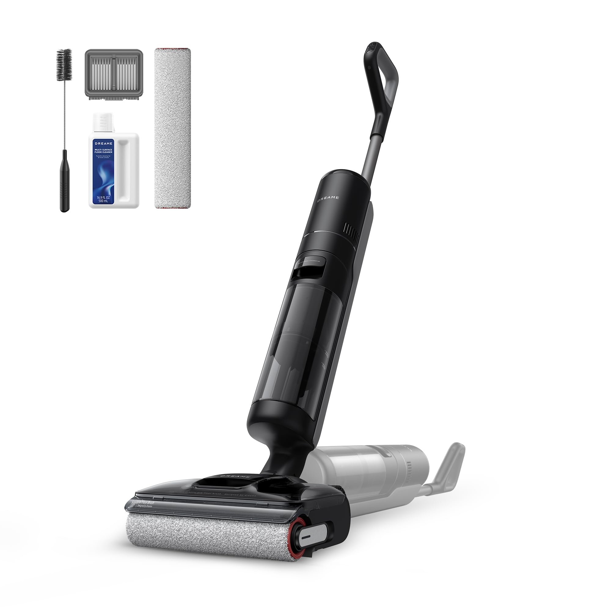 DREAME H12 Pro FlexReach Aspirapolvere Lavapavimenti, Design Piatto a 180°, 5 Min di Asciugatura, Aspirazione da 18.000 Pa, Pulizia a caldo a 90 °C, 50 Min di pulizia continua